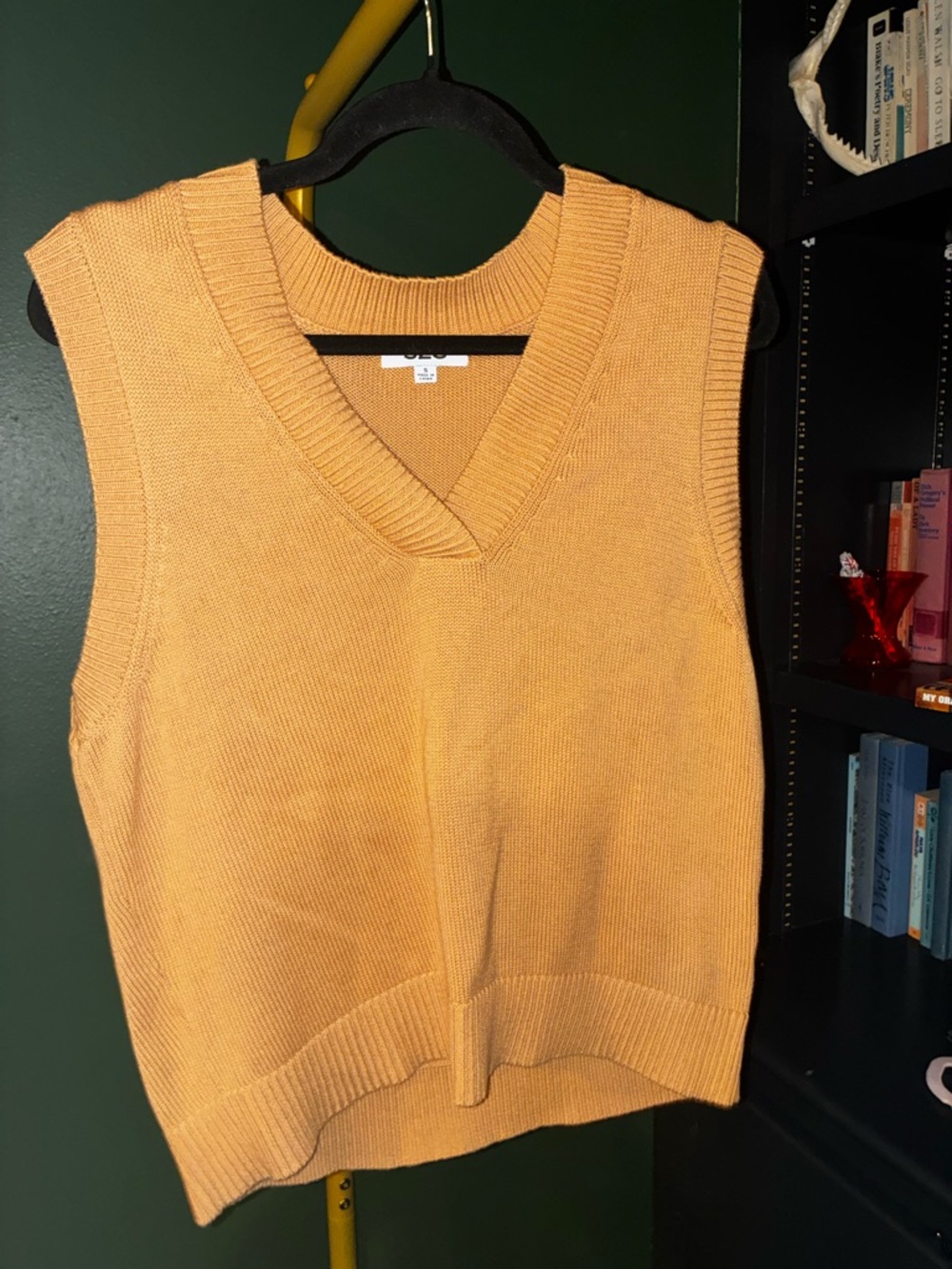 525 America Mustard Yellow V-Neck Sweater Vest